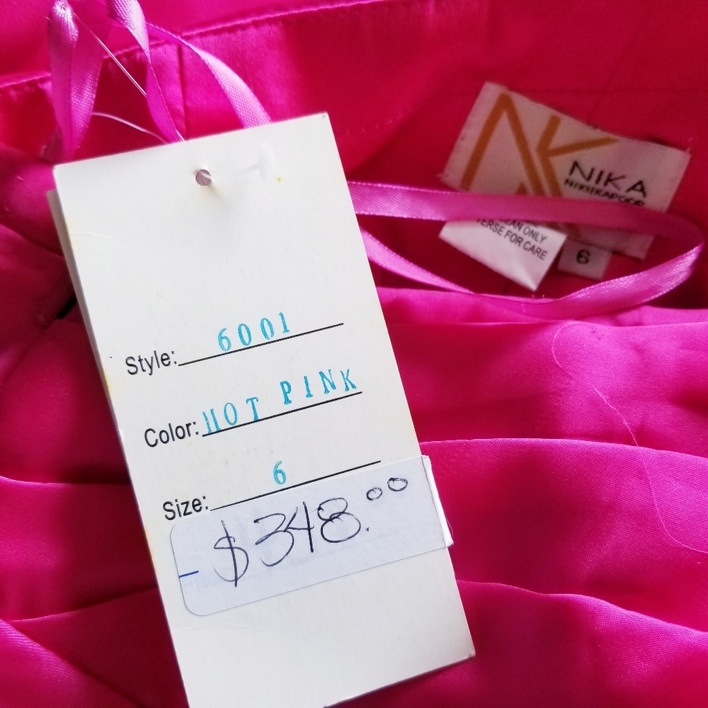 Nika Kapoor Hot pink dress size 4 NWT - Picture 9 of 9